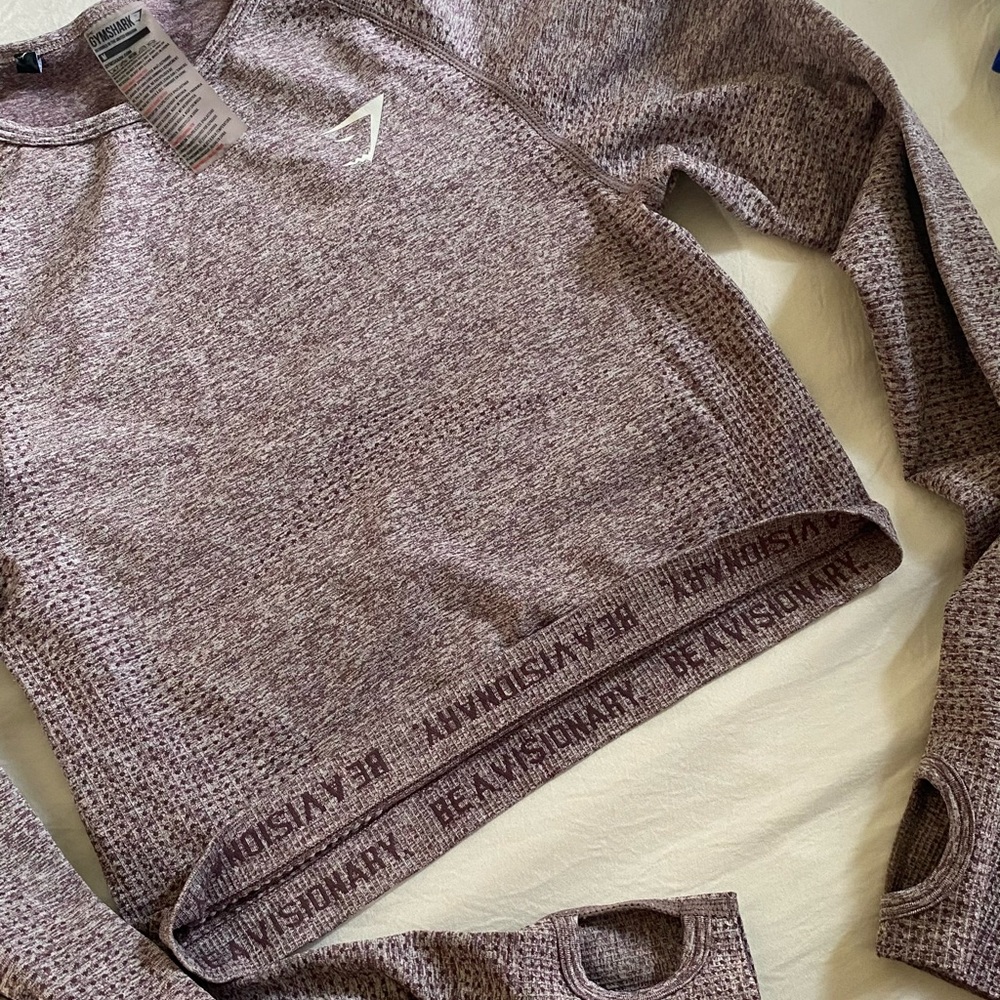 Gymshark crop too long sleeve top